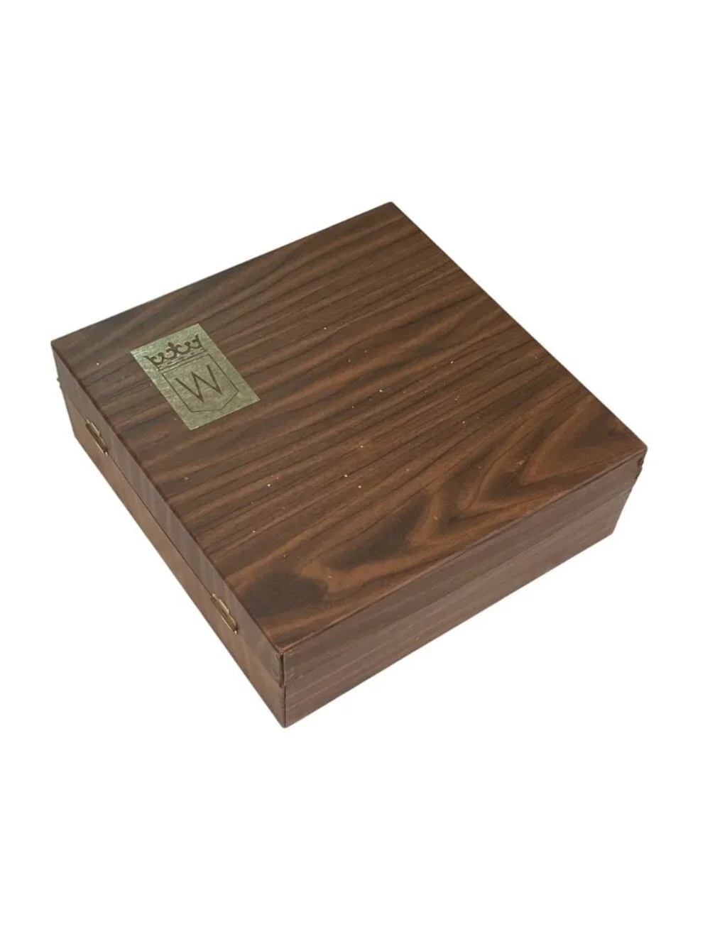 Vintage Canadian Club Whisky Hiram Walker Faux Wood Gift Box Hinged 12